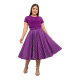 Vestido Midi Poa Estampado