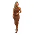 Vestido Midi Regata Com Fenda Lateral Canelado Feminino