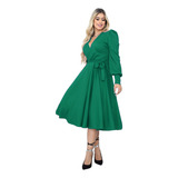 Vestido Midi Rodado De
