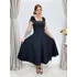 Vestido Midi Rodado Feminino Laço Fixo Na Alça