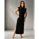 Vestido Midi Soltinho Bolso
