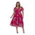 Vestido Midi Tule Estampado Evangélico Festa Casual