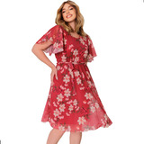 Vestido Midi Tule Estampado