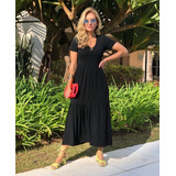 Vestido Midi Verao Manga