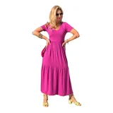 Vestido Midi Verao Manga