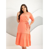 Vestido Midi Viscolycra Estiloso