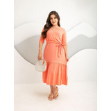 Vestido Midi Viscolycra Estiloso