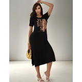 Vestido Midi Viscolycra Moda