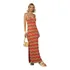Vestido Midi Zig Listrado Em Tricô Lançamento Verão