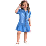 Vestido Mini Diva Infantil Jeans Blogueirinha