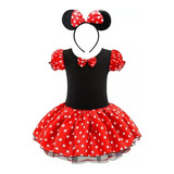 Vestido Minie Vermelha com Calcinha saia Rodada 2 3 Anos