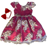 Vestido Minnie Infantil Realeza Festa Luxo Tiara 