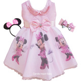 Vestido Minnie Rosa Baby