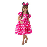 Vestido Minnie Rosa Infantil