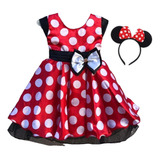 Vestido Minnie Vermelha Infantil