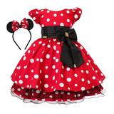 Vestido Minnie Vermelho Festa Infantil Super