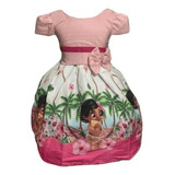 Vestido Moana Baby Festa Luxo Aniversário Temático