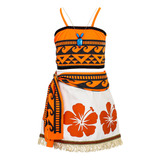 Vestido Moana Tematico Festa