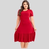 Vestido Moda Evangélica Feminino Saia Babado Super Tendência