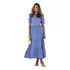 Vestido Moda Evangélica Max Mídi Gola Quadrada 100% Algodão