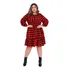 Vestido Moda Feminina Curto Manga Longa Clássico Plus Size