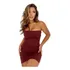 Vestido Modelador Mini Curto Tomara Que Caia Verão Vinho