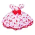 Vestido Moranguinho Infantil Festa Luxo Com Tiara E Faixa