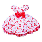 Vestido Moranguinho Infantil Festa