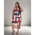Vestido Mullet Feminino Elegante Estampa Geométrica Lindo