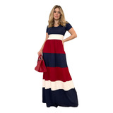 Vestido Nautico Longo Manga