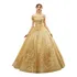 Vestido Noiva Debutante Dourado Princesa 15 Anos Com Saiote