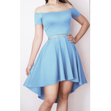 Vestido Ombro A Ombro Mullet Para Festa Pronta Entrega Q006