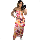 Vestido Paloma Tule Psicodelico