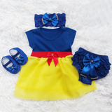 Vestido Para Bebê Menina Marinheiro Baby Kit 3 Pçs Luxo