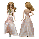 Vestido Para Boneca Barbie Festa Luxo Gala Joia Sapatos 02g