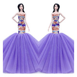 Vestido Para Boneca Barbie Super Luxo Gala Deslumbrante 31s