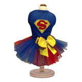 Vestido Para Cachorra E Gata Super Girl fantasia Pet G