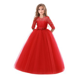 Vestido Para Meninas Saia Tutu De Manga Comprida Vestido D