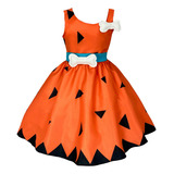 Vestido Pedrita Os Flintstones Fantasia Menina Infantil