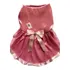 Vestido Pet: Cetim Rosa Claro Laço Com Strass Tamanho 4