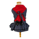Vestido Pet Cachorro Gato Tam P Jeans Roupa Roupinha Pet
