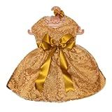 Vestido Pet Dourado Lacinho Luxo Petie Cães E Gatos G
