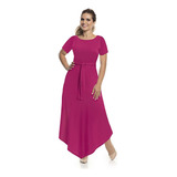 Vestido Pink Longo Com