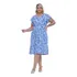 Vestido Plus Size Curto Floral Estiloso Confortável Premium