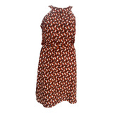 Vestido Plus Size Estampado Seiki Halter Poliéster Elegante