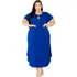 Vestido Plus Size Longo Moda Evangélica Midi Alça C/ Fenda