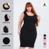 Vestido Plus Size Midi Acinturado Modelador Alta Compressão 