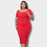 Vestido Plus Size Midi