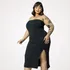 Vestido Plus Size Tomara Que Caia Fenda Midi Tubinho Verão