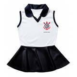 Vestido Polo Corinthians Para Bebê Roupinha Futebol Menina
